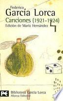 libro Canciones, 1921 1924
