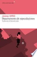 libro Departamento De Especulaciones