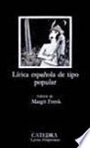 libro Lírica Española De Tipo Popular