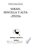 libro Sarah, Sencilla Y Alta