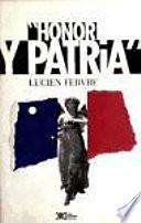 libro Honor Y Patria