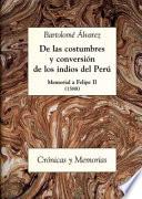 libro De Las Costumbres Y Conversión De Los Indios Del Perú