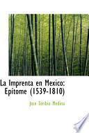 libro La Imprenta En Mexico