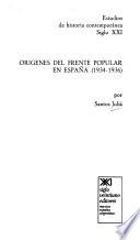 libro Orígenes Del Frente Popular En España (1934 1936)