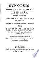 libro Synopsis Historia Chronologica De Espana...