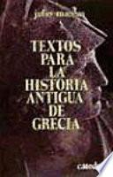 libro Textos Para La Historia Antigua De Grecia