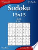 libro Sudoku 15x15   Difícil   Volumen 25   276 Puzzles