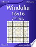 libro Windoku 16x16   De Fácil A Experto   Volumen 2   276 Puzzles