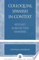 libro Colloquial Spanish In Context