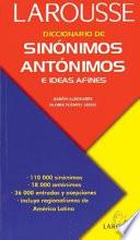 libro Diccionario De Sinónimos, Antónimos E Ideas Afines