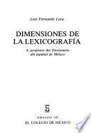 libro Dimensiones De La Lexicografía