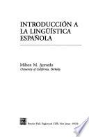 libro Introducción A La Lingüística Española