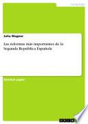 libro Las Reformas Más Importantes De La Segunda República Española