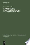 libro Spanische Sprachkultur