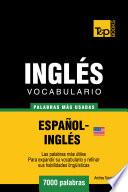 libro Vocabulario Español Inglés Americano   7000 Palabras Más Usadas