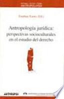 libro Antropología Jurídica