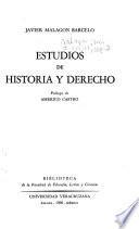 libro Estudios De Historia Y Derecho