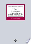 libro Handbook On Spanish Civil Patrimonial Law