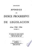 libro Indice Progresivo De Legislación