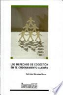 libro Los Derechos De Cogestión En El Ordenamiento Alemán