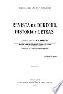 Revista De Derecho, Historia Y Letras