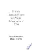 libro Premio Iberoamericano De Poesía Pablo Neruda 2016