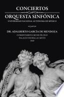 libro Conciertos Orquesta SinfÓnica Universidad Nacional AutÓnoma De MÉxico