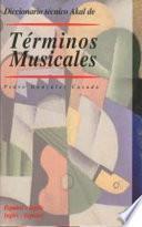 libro Diccionario Técnico Akal De Términos Musicales