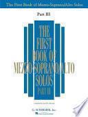 libro The First Book Of Mezzo Soprano/alto Solos