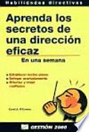 libro Aprenda Los Secretos De Una Dirección Eficaz