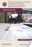 libro Contratación Y Supervisión De Trabajos De Impresión, Encuadernación, Acabados Y Gestión De Materias Primas. Argn0109