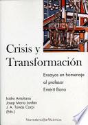 libro Crisis Y Transformación. Una Perspectiva De Política Económica