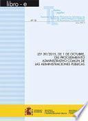 libro Ley 39/2015, De 1 De Octubre, Del Procedimiento Administrativo Común De Las Administraciones Públicas