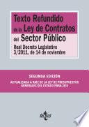 libro Texto Refundido De La Ley De Contratos Del Sector Público