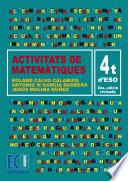 libro Activitats De Matemàtiques. 4t D Eso