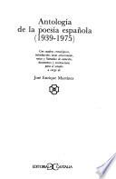 libro Antología De La Poesía Española (1939 1975)