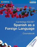 libro Cambridge Igcse® Spanish As A Foreign Language Coursebook With Audio Cd