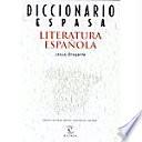 libro Diccionario Espasa Literatura Española