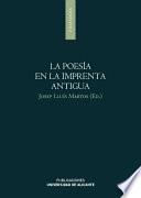 libro La Poesía En La Imprenta Antigua