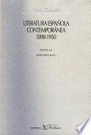 libro Literatura Española Contemporánea (1898 1950)