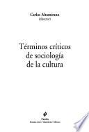libro Términos Críticos De Sociología De La Cultura