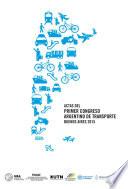 libro Actas Del Primer Congreso Argentino De Transporte