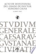 libro Acto De Investidura Del Grado De Doctor Honoris Causa