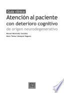 libro Atención Al Paciente Con Deterioro Cognitivo De Origen Neurodegenerativo