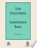 libro Calkiní Estado De Campeche. Cuaderno Estadístico Municipal 1995