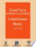 libro Ciudad Valles Estado De San Luis Potoyes. Cuaderno Estadístico Municipal 1993