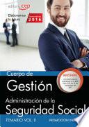 libro Cuerpo De Gestión De La Administración De La Seguridad Social (promoción Interna). Temario Vol. Ii