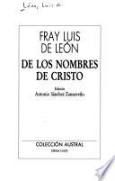 libro De Los Nombres De Cristo