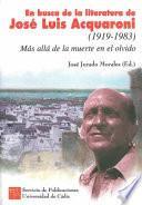 libro En Busca De La Literatura De José Luis Acquaroni, 1919 1983