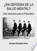 libro ¿en Defensa De La Salud Mental?